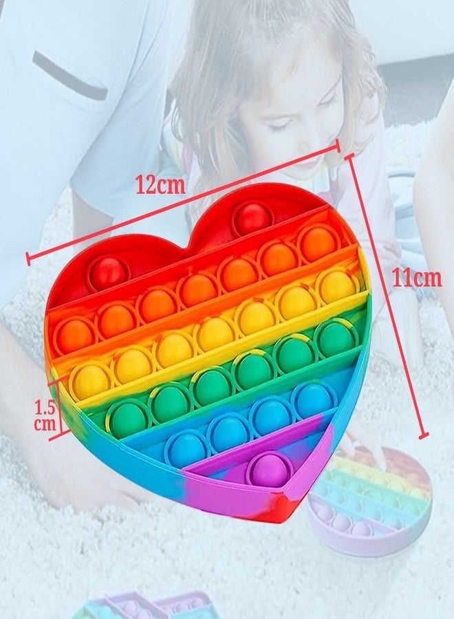 سايج سكوير ألعاب Sage Square Pop It Fidget، هدايا Pop Its Fidgets للأطفال، مجموعة ألعاب Fidget الحسية، ألعاب Popit Popits لعيد الميلاد، أفكار هدايا للأطفال والمراهقين والبالغين، هدايا للبنات والأولاد والصغار (على شكل قلب) - Image 3